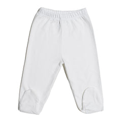 Pantalon algodon blanco con pie