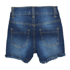 Short Azul Corazon Desmerilado